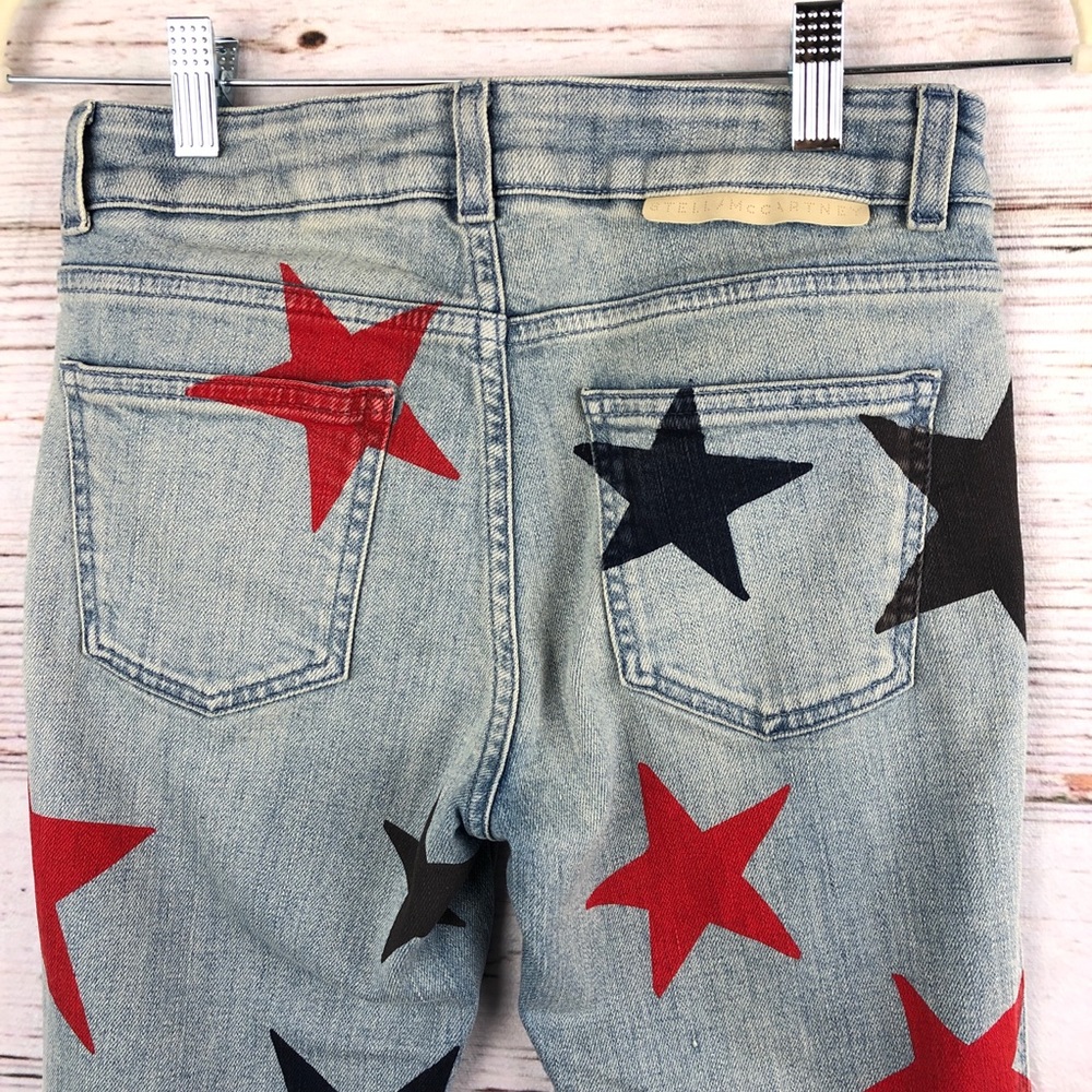 Stella McCartney Multi Color Star Print Jean Sz 25 - Picture 10 of 14